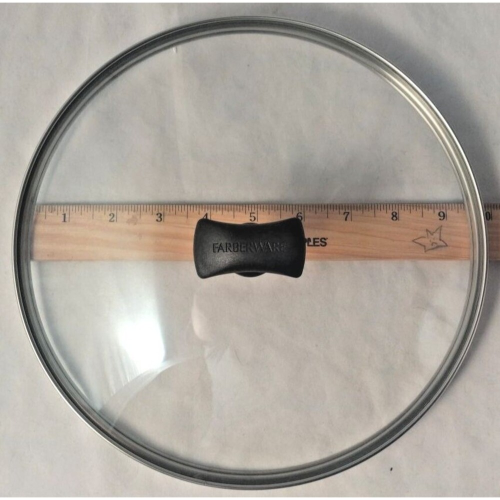 Farberware Glass Replacement Lid ONLY-Inner Rim Measures 9 1/4